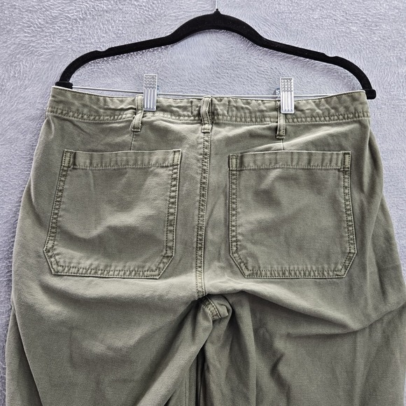 Abercrombie & Fitch Women Pants 30 10R Green Floral AMES LOW RISE Slim Boyfriend - Picture 13 of 13